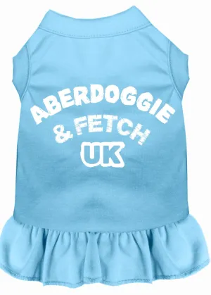 Aberdoggie Uk Screen Print Dress Baby Blue Sm (10)