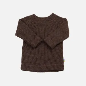 Baby & Kids Merino Wool Heavy Rib Sweater - Cocoa