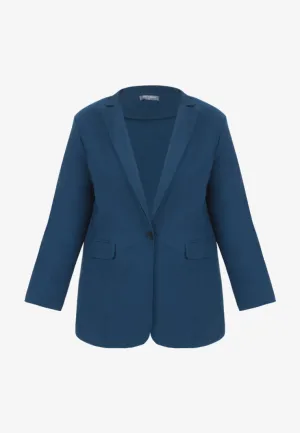 Breanne FLEXI Collared Professional Blazer - Blue