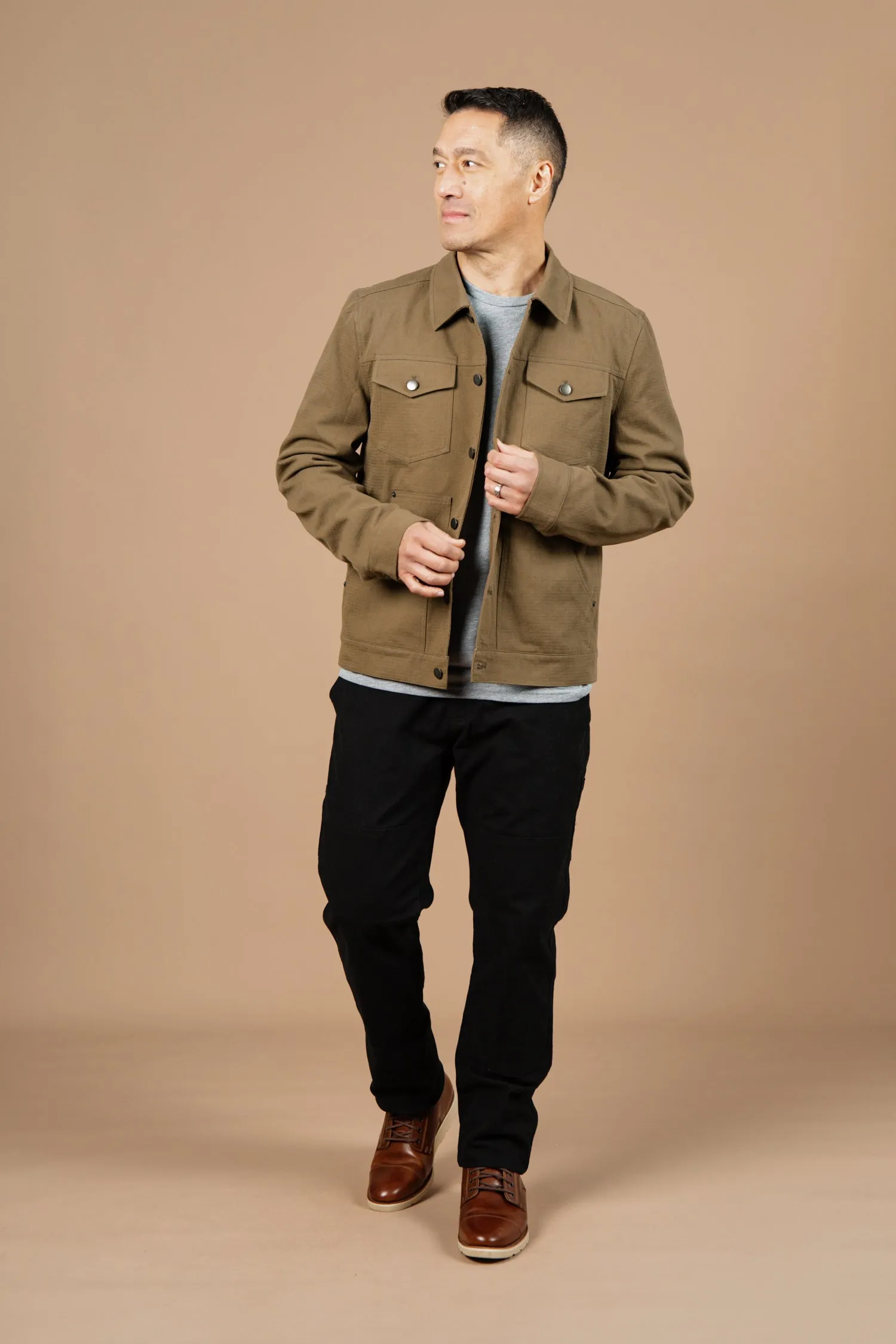 Burl Trucker Jacket / Warm Olive