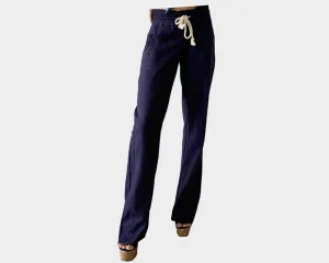 C1. Grecian Deep Blue Linen Pants - The St. Barts