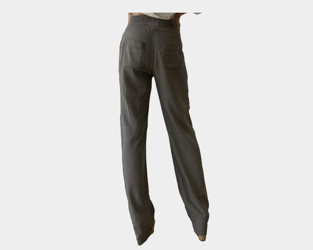 C1. Khaki Linen Pants - The St. Barts