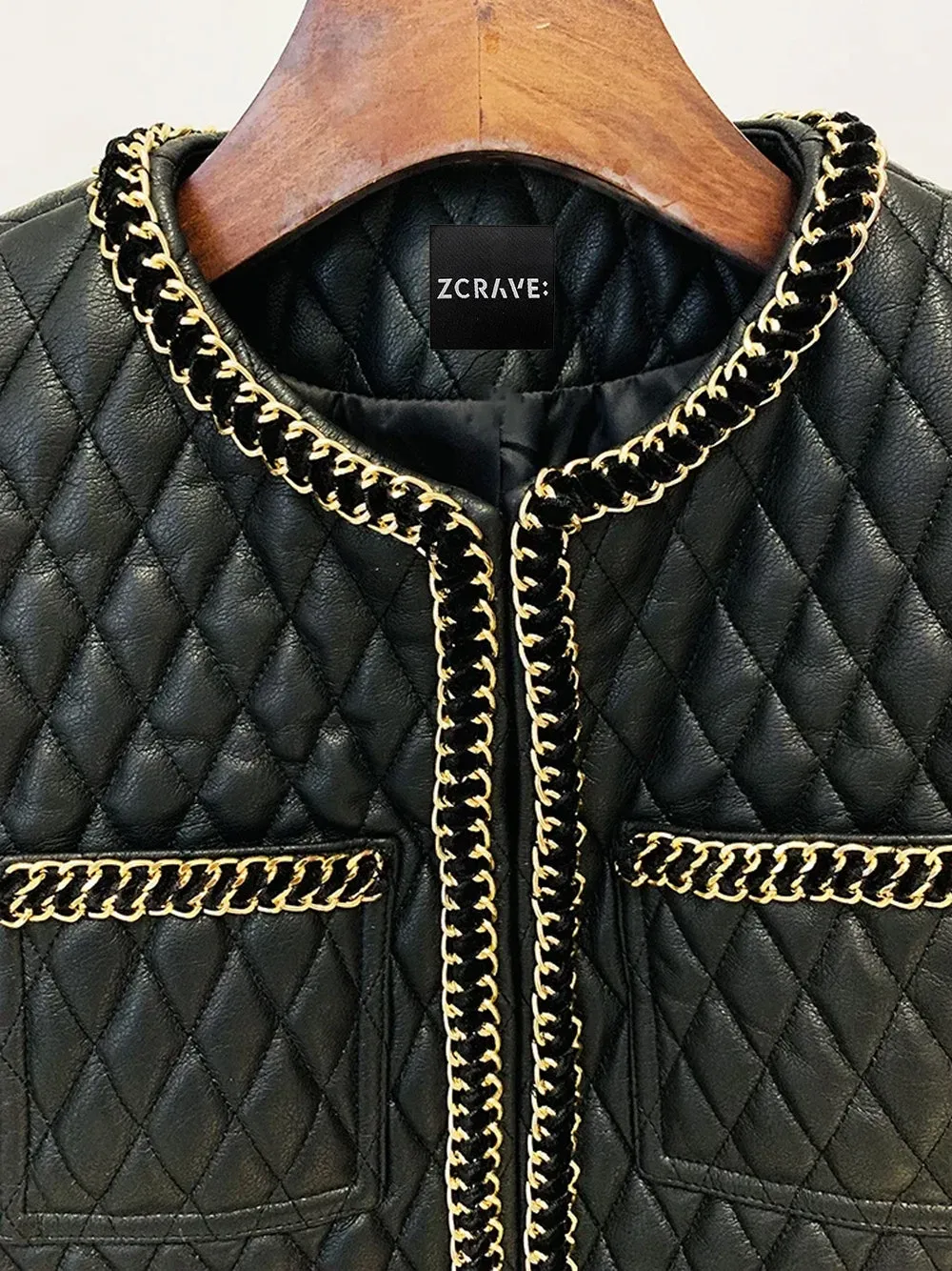 CATENA Leather Chain Jacket