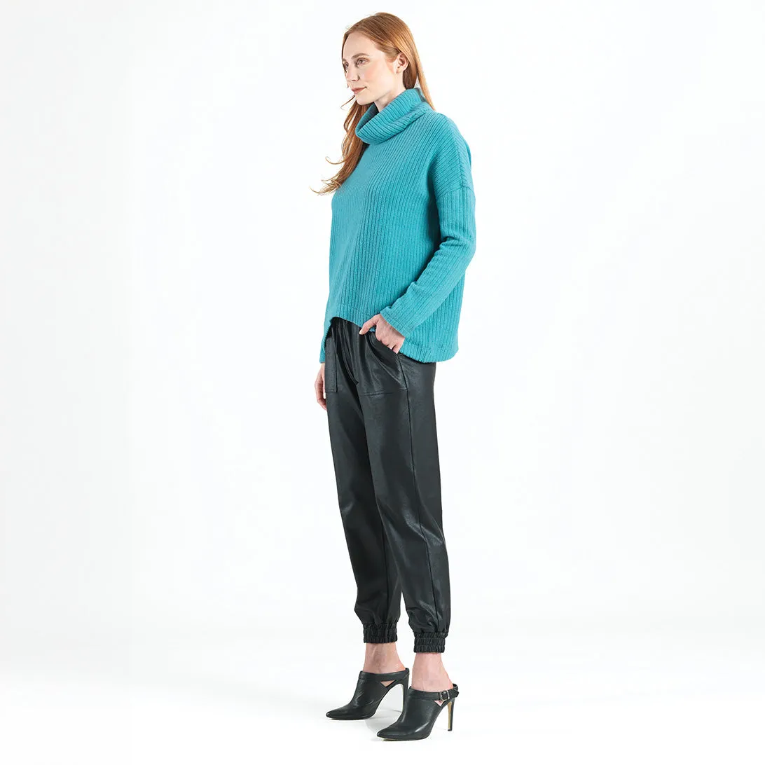 Chunky Ribbed - Tipped Hem Sweater Top - Teal - Limited Sizes!