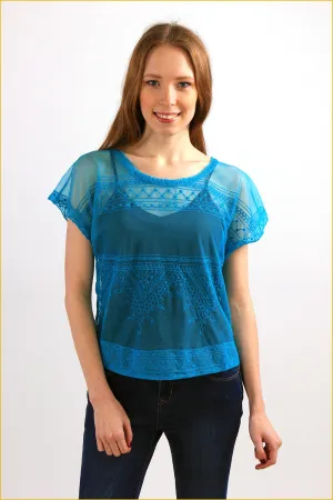 Embroider Sheer Top