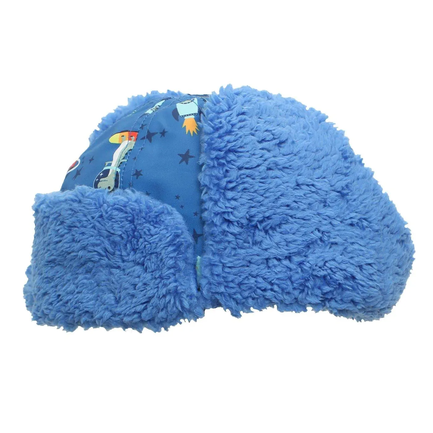 Flapjack Kids Water Repellent Trapper Hat - Dino Blue