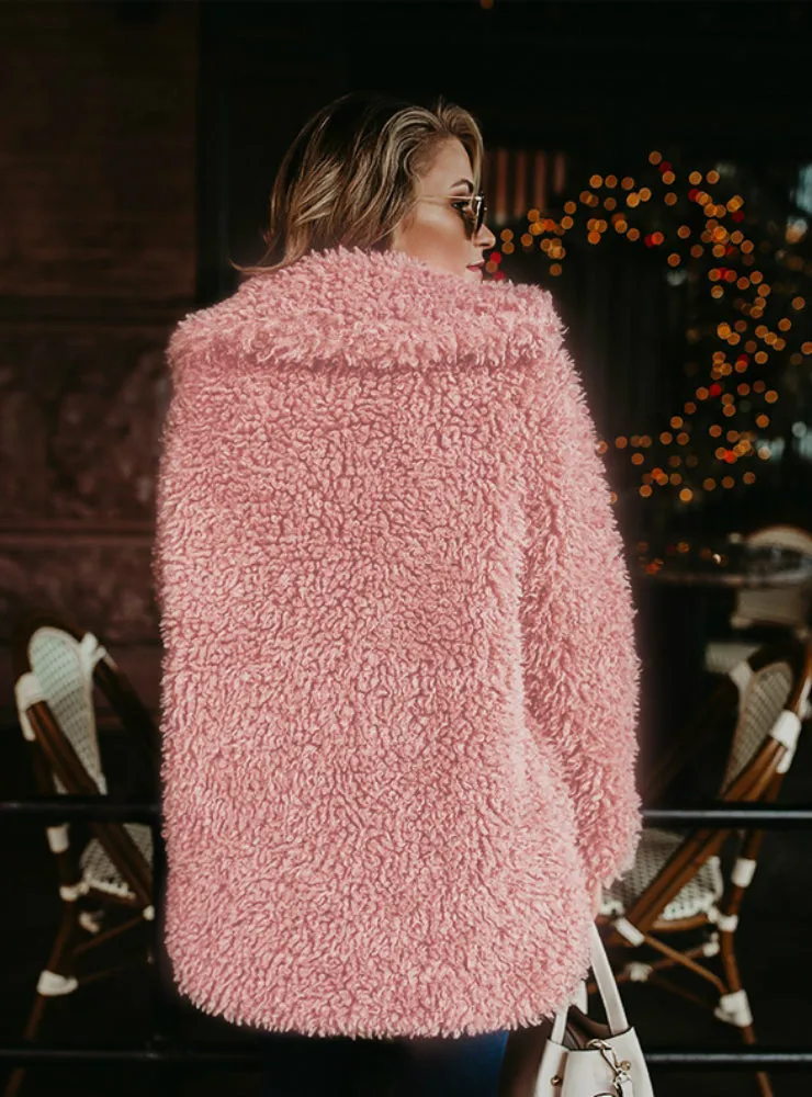 Fluffy Long Faux Fur Coat Women Thicken Winter Fake Fur