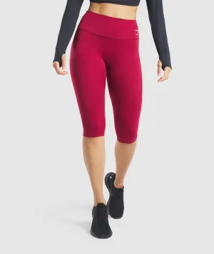 Gymshark Training Cropped Leggings - Burgundy