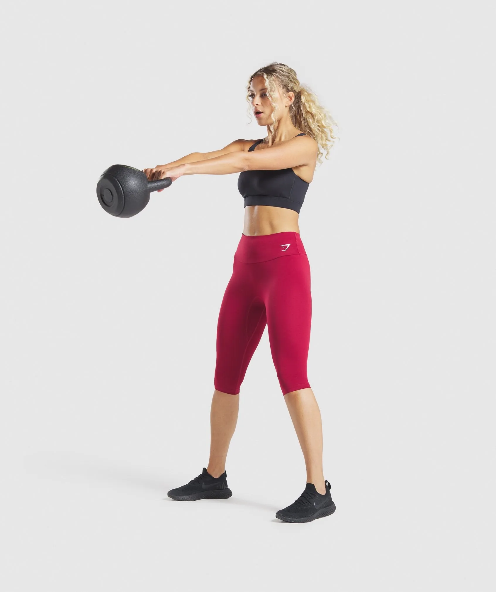 Gymshark Training Cropped Leggings - Burgundy