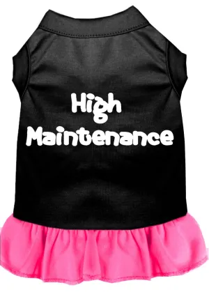 High Maintenance Screen Print Dress Black With Bright Pink Sm (10)