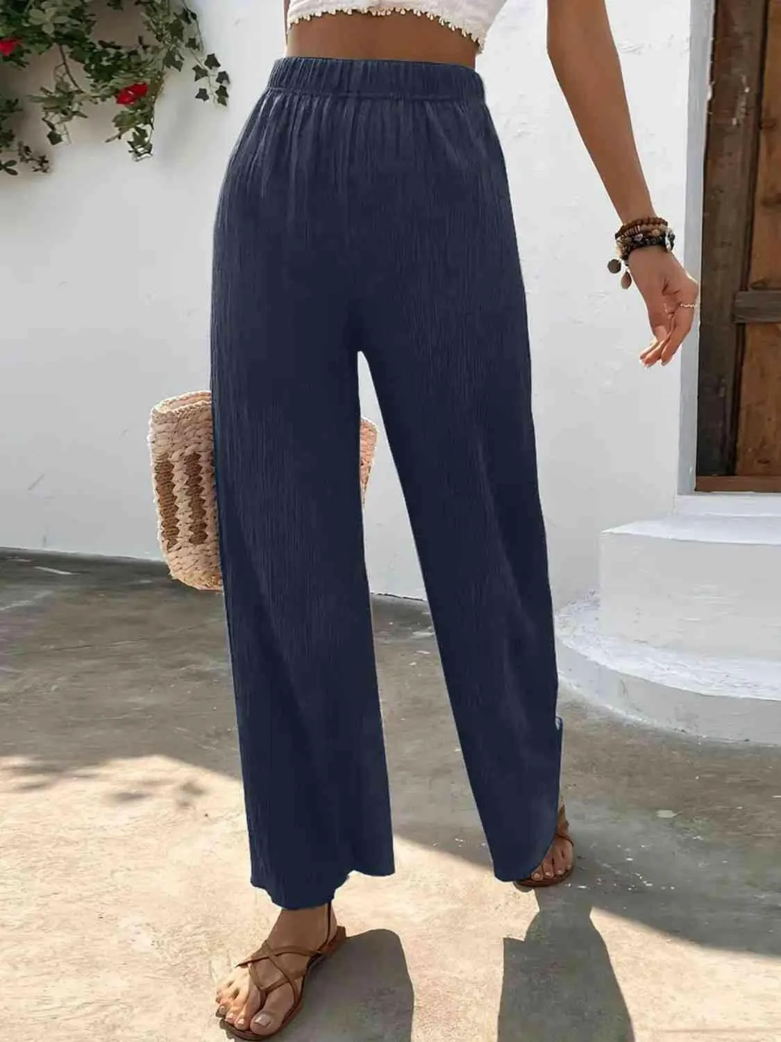 High Waist Wide Leg Pants