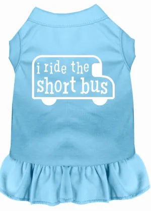 I Ride The Short Bus Screen Print Dress Baby Blue Xxxl (20)