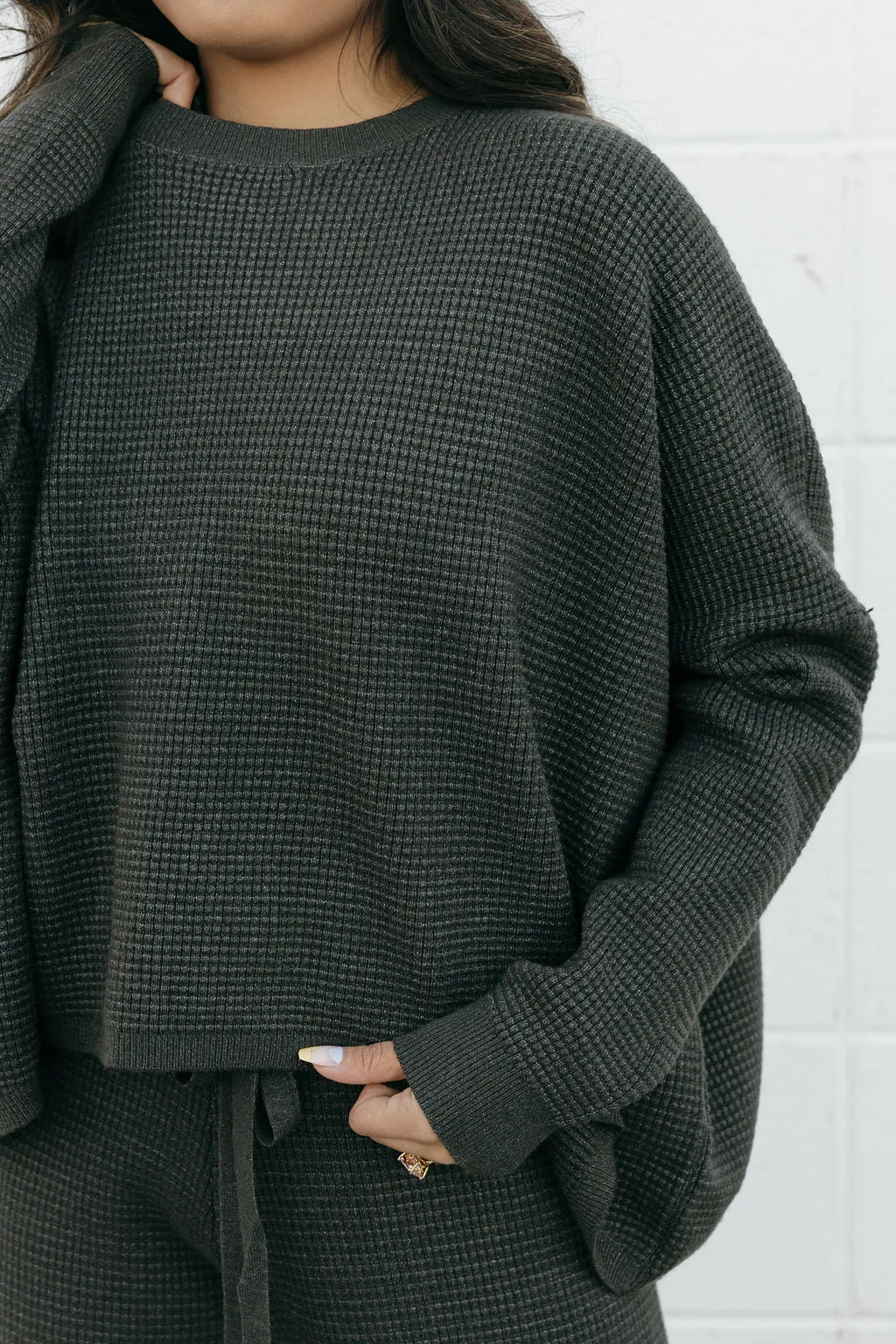 Kaydee Sweater-Heathered Charcoal