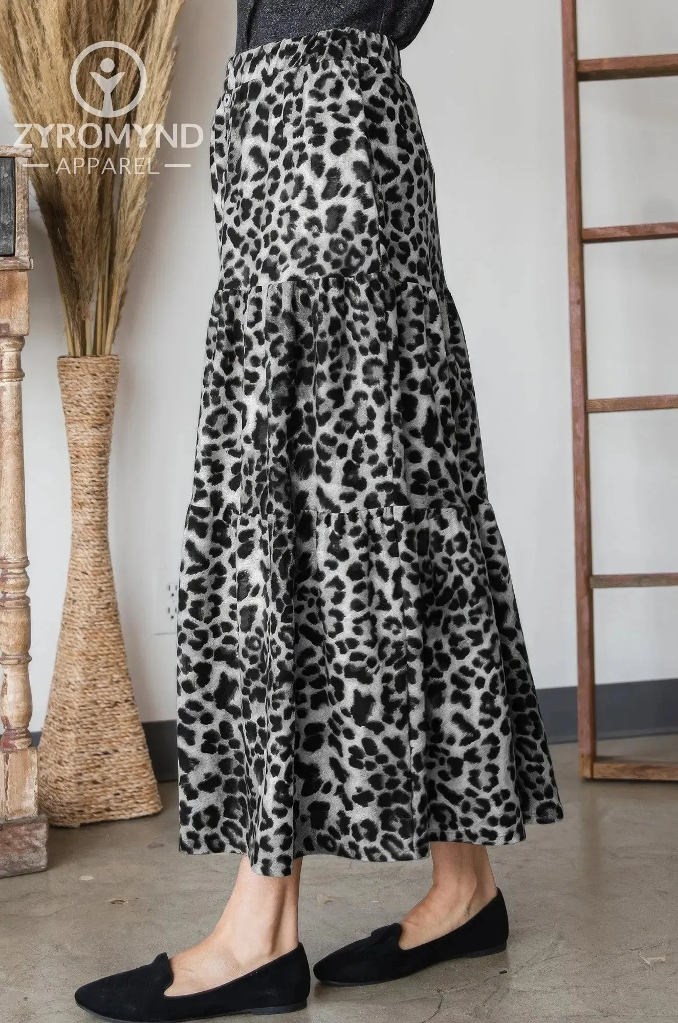 Leopard Maxi Skirt