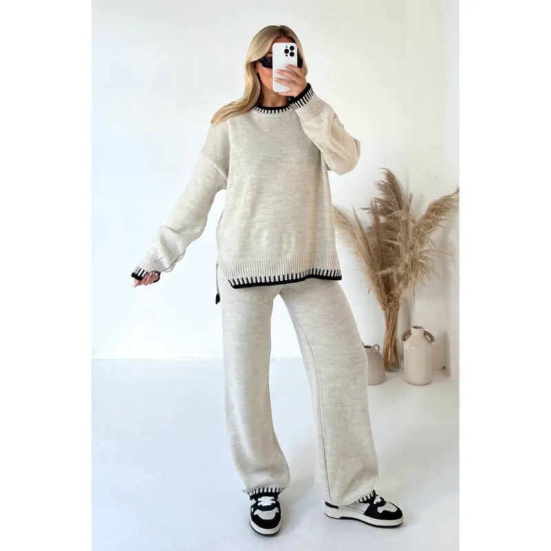 Lotte™ | Women's Cozy Oversized Sweater and Pants Set for Fall-Winter