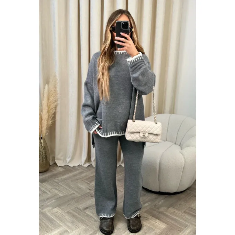 Lotte™ | Women's Cozy Oversized Sweater and Pants Set for Fall-Winter