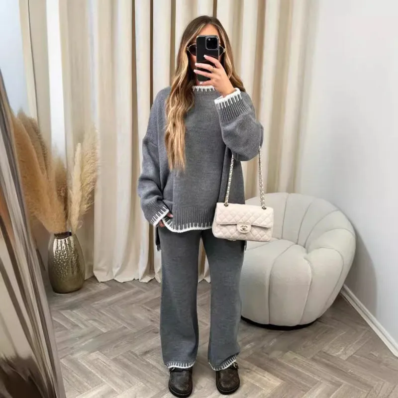 Lotte™ | Women's Cozy Oversized Sweater and Pants Set for Fall-Winter