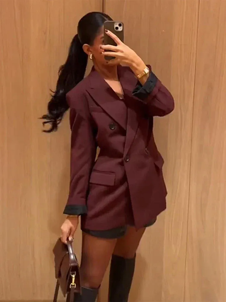 Loua - Burgundy blazer jacket