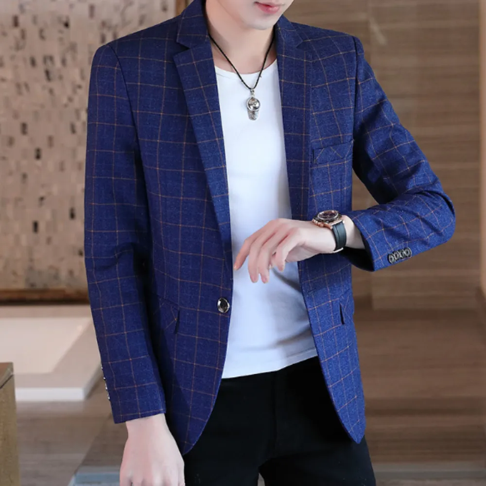 Mens Checkered Blazer