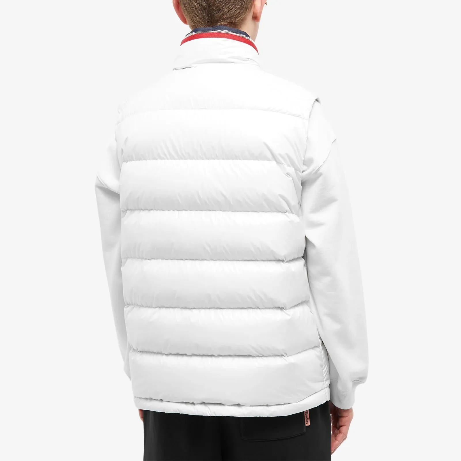 Moncler Ouse Hooded Down Vest, white