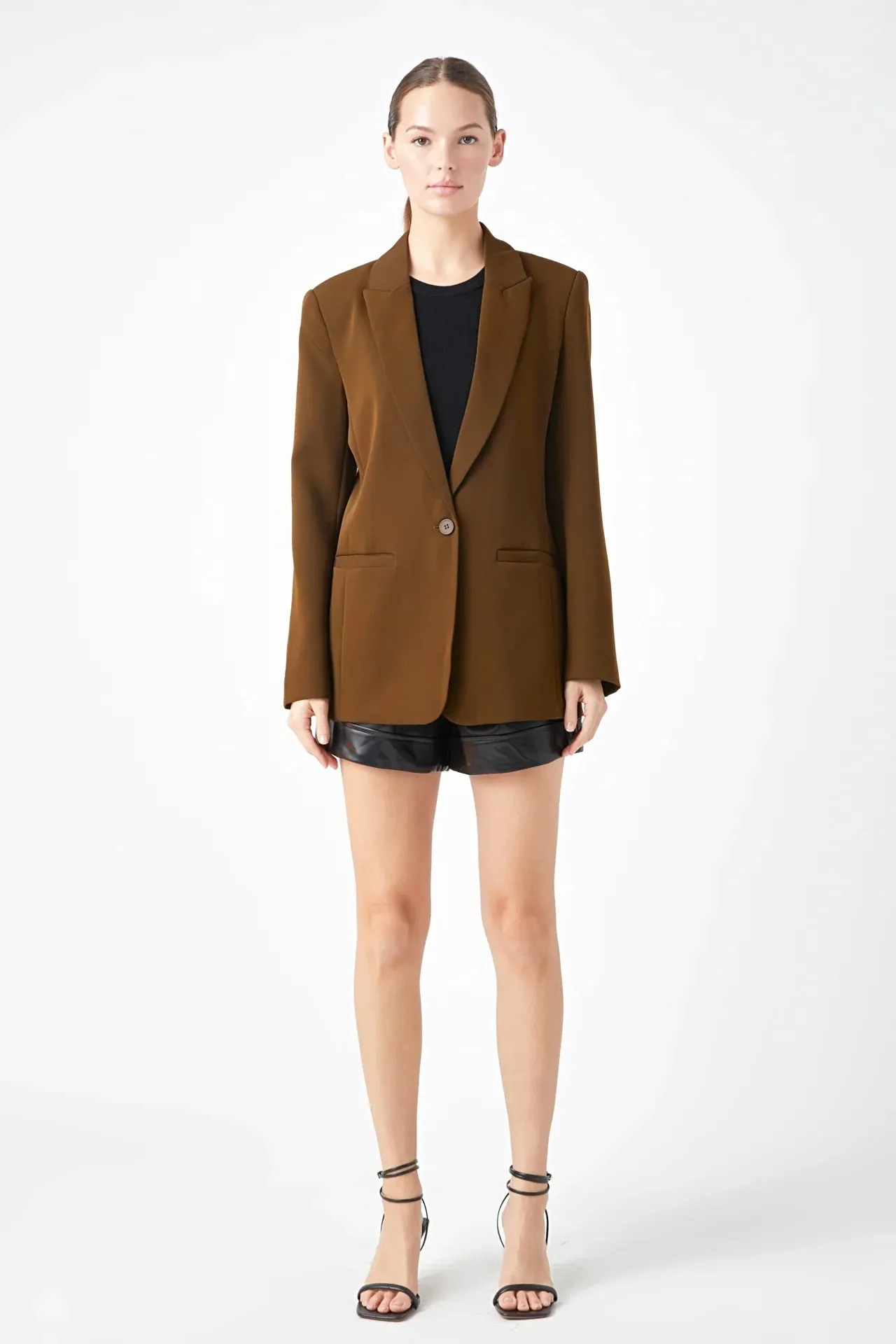 Olive Single Breasted Blazer - FINAL SALE