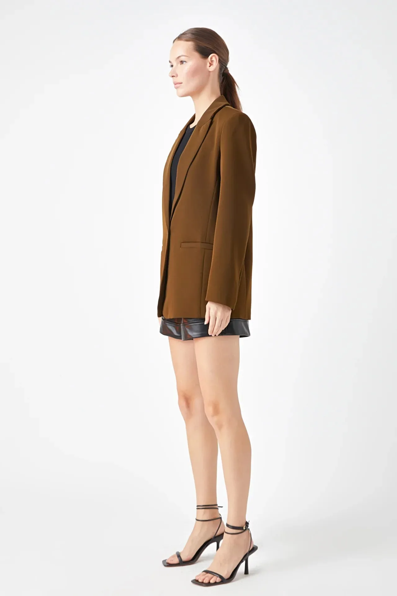 Olive Single Breasted Blazer - FINAL SALE