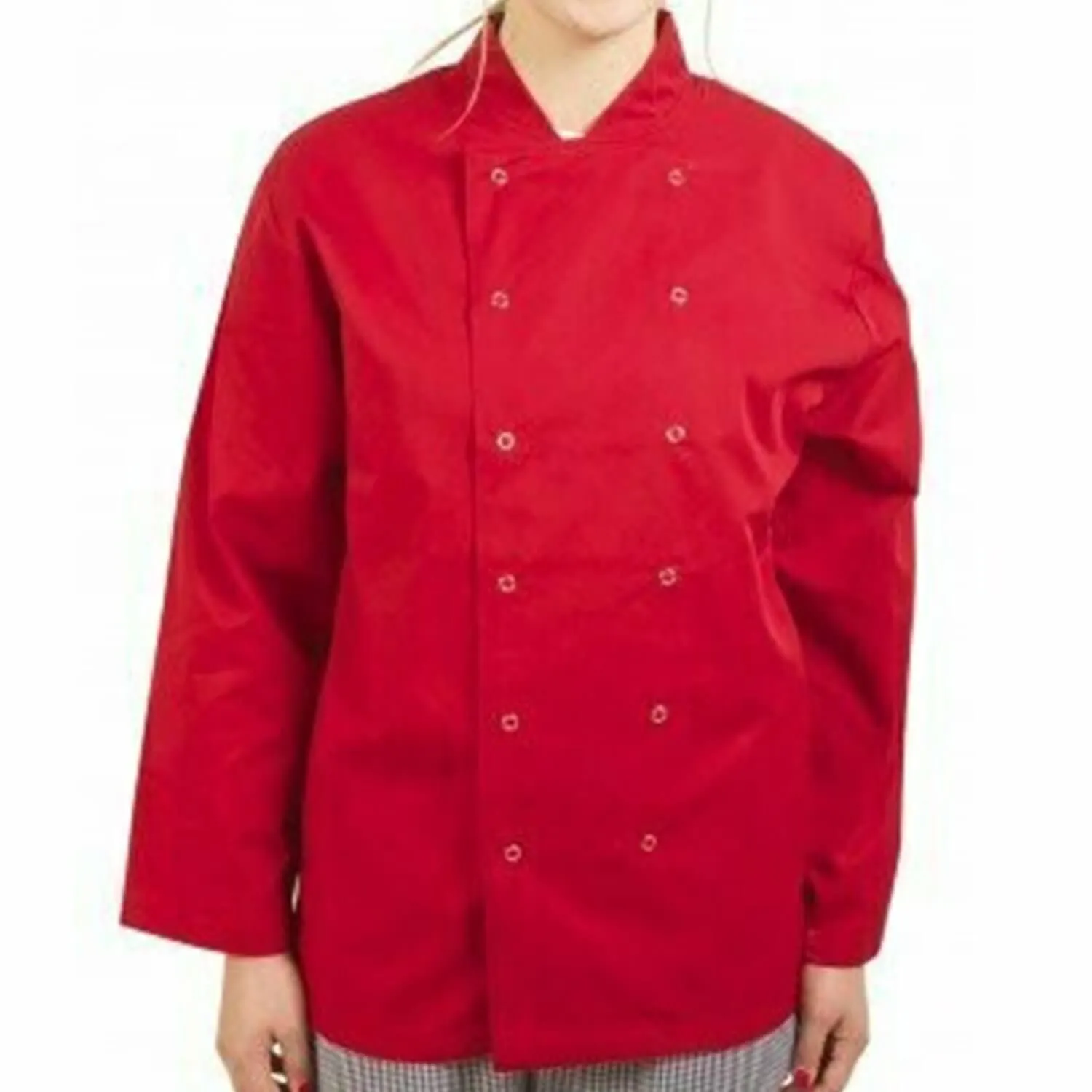 Pegasus Chefwear Red Long Sleeve Chef Jackets with Press Studs