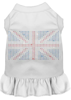 Rhinestone British Flag Dress White Xxl (18)