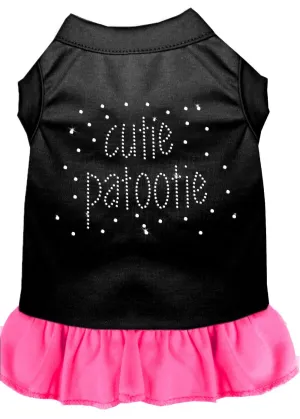 Rhinestone Cutie Patootie Dress Black With Bright Pink Med (12)