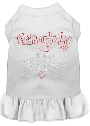 Rhinestone Naughty But In A Nice Way Dress White Lg (14)