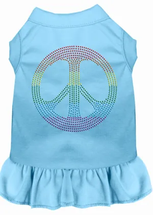 Rhinestone Rainbow Peace Dress Baby Blue 4x (22)