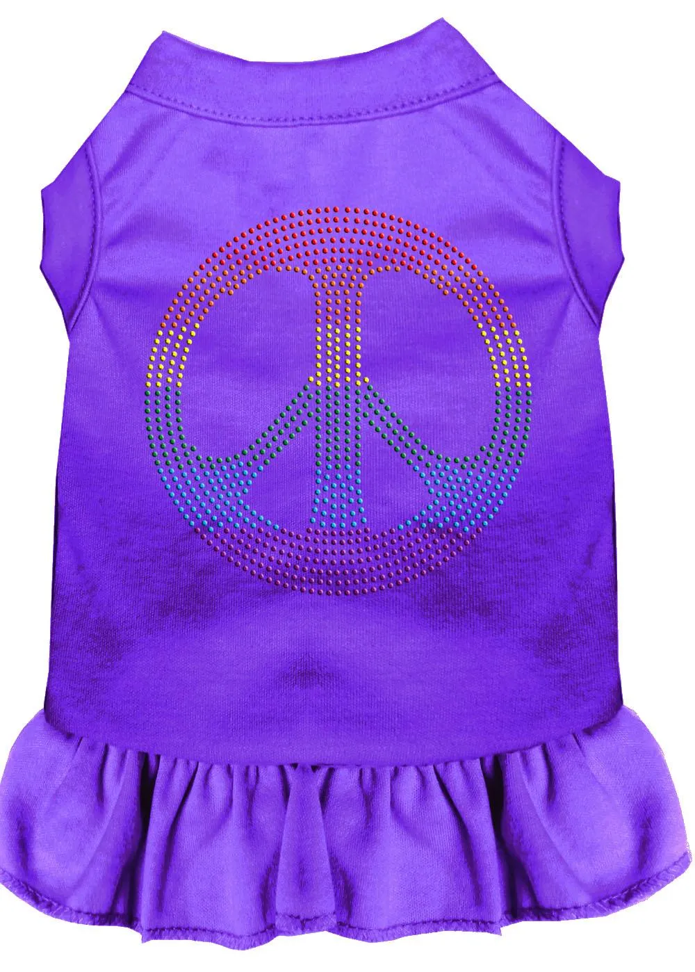 Rhinestone Rainbow Peace Dress Purple Sm (10)