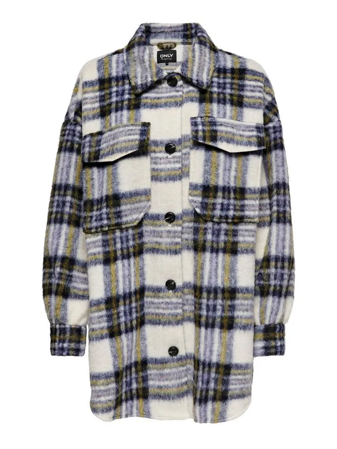 Rosa Long Shacket - Blue/Yellow Plaid