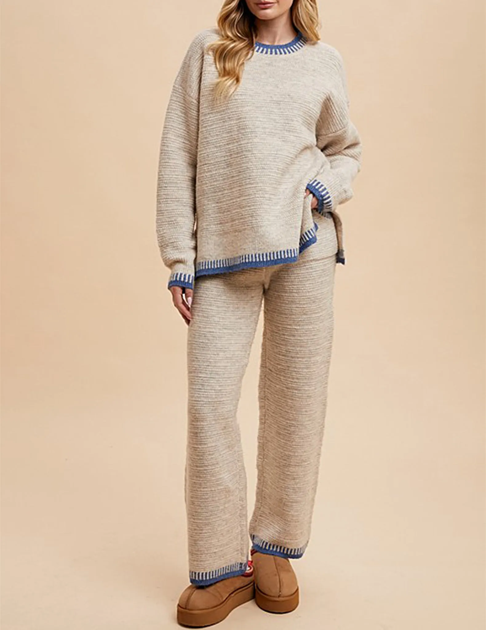 Sandra Loop Knit Oatmeal Sweater