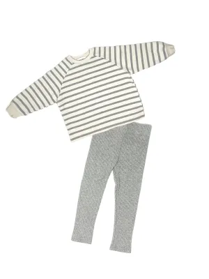 Stripe Sweatshirt & Leggings Set