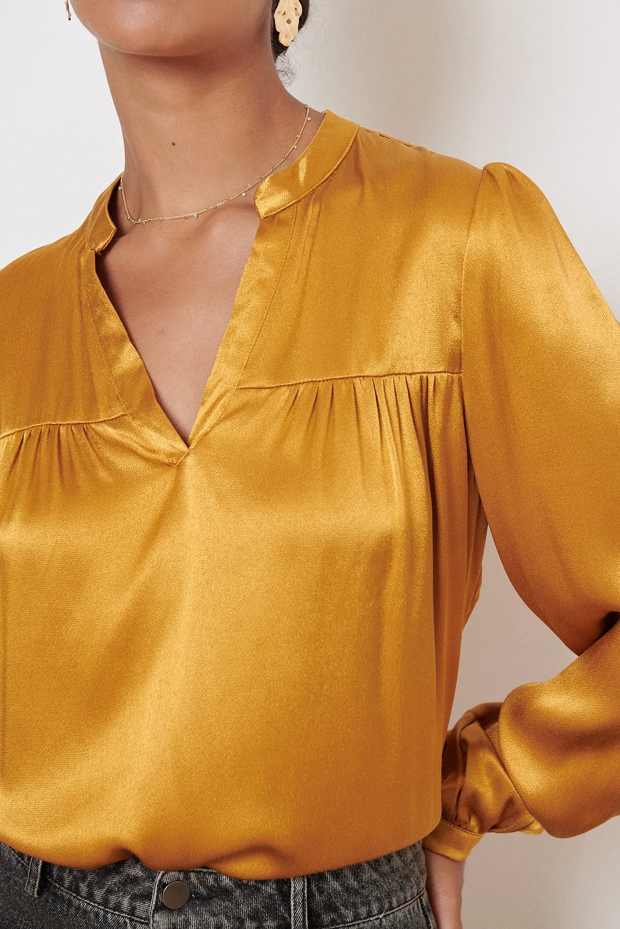 Tempo Blouse - Ocher