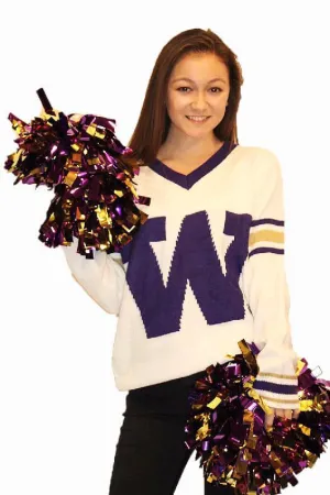 UW White and Purple Tribute Sweater (UNISEX SIZING)