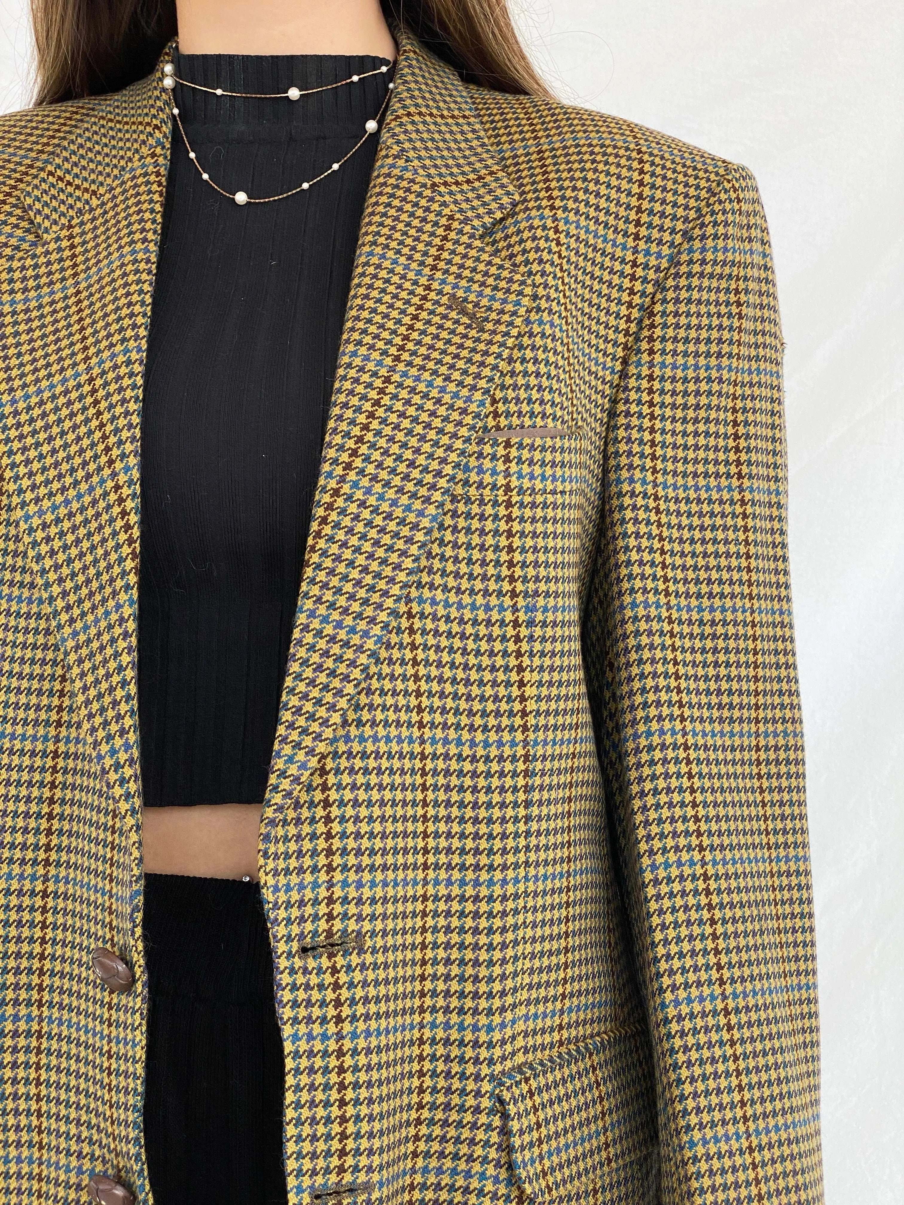 Vintage 90s Westbuy By C&A Oversized Plaid Blazer