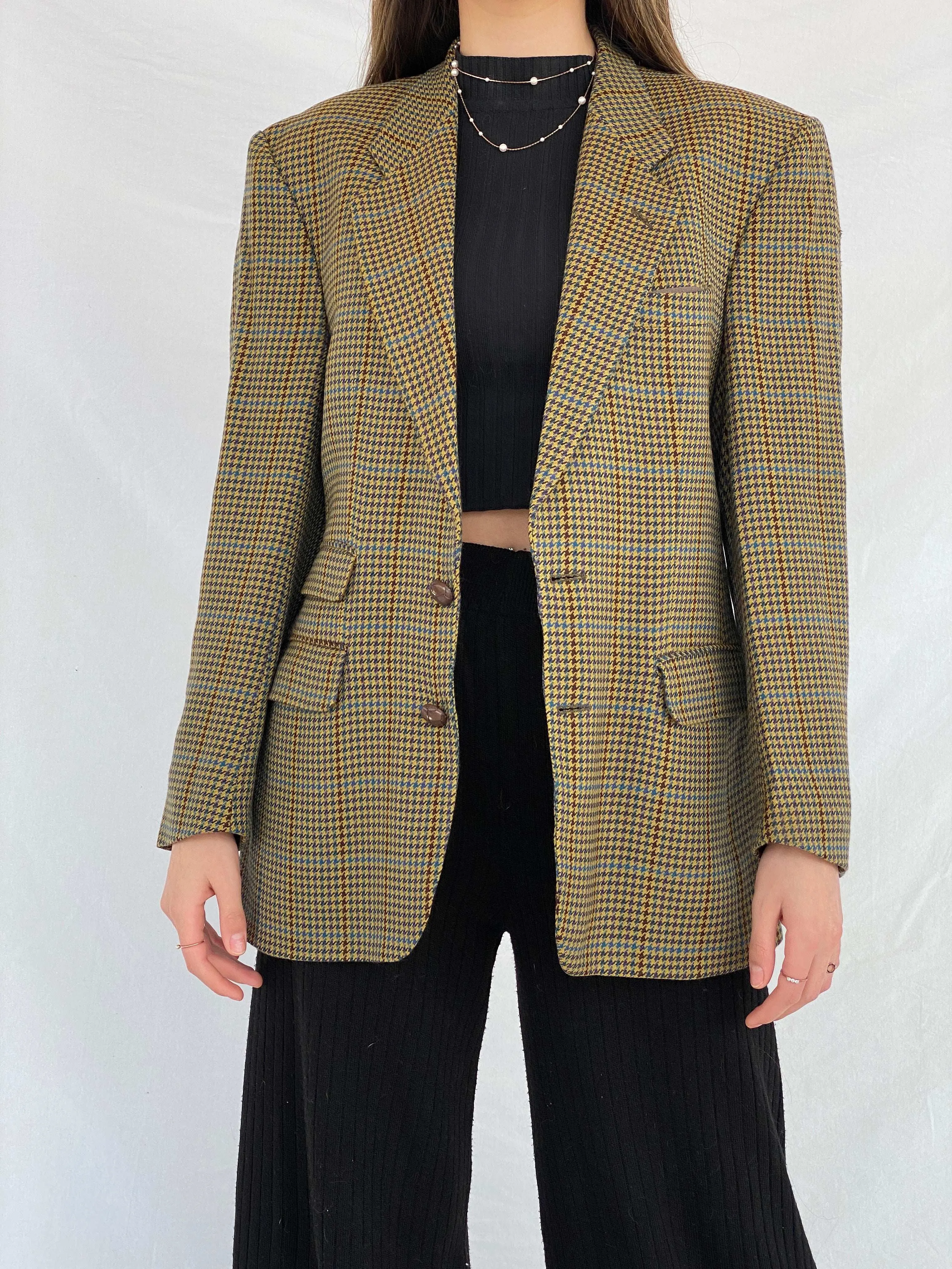 Vintage 90s Westbuy By C&A Oversized Plaid Blazer