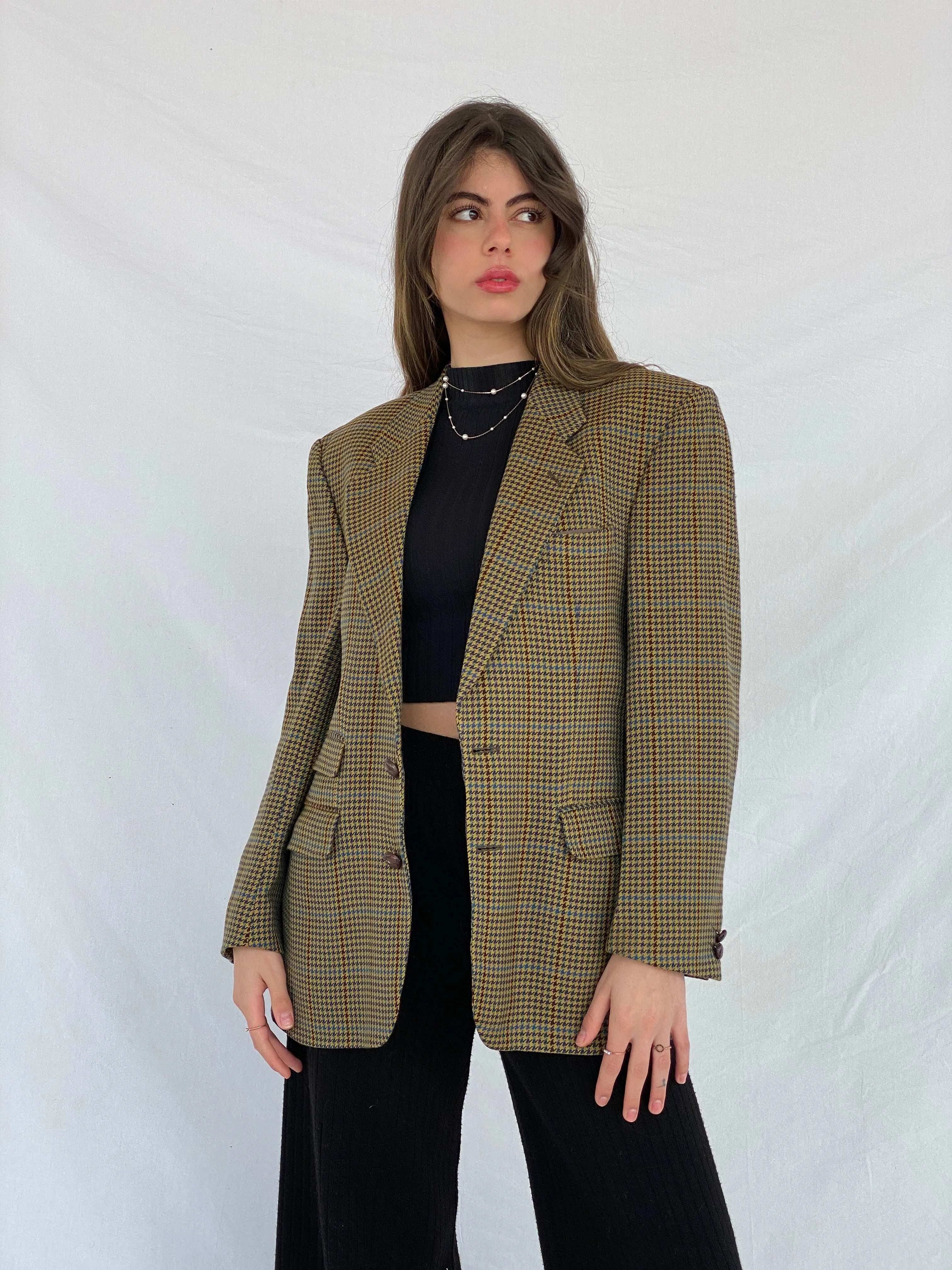 Vintage 90s Westbuy By C&A Oversized Plaid Blazer