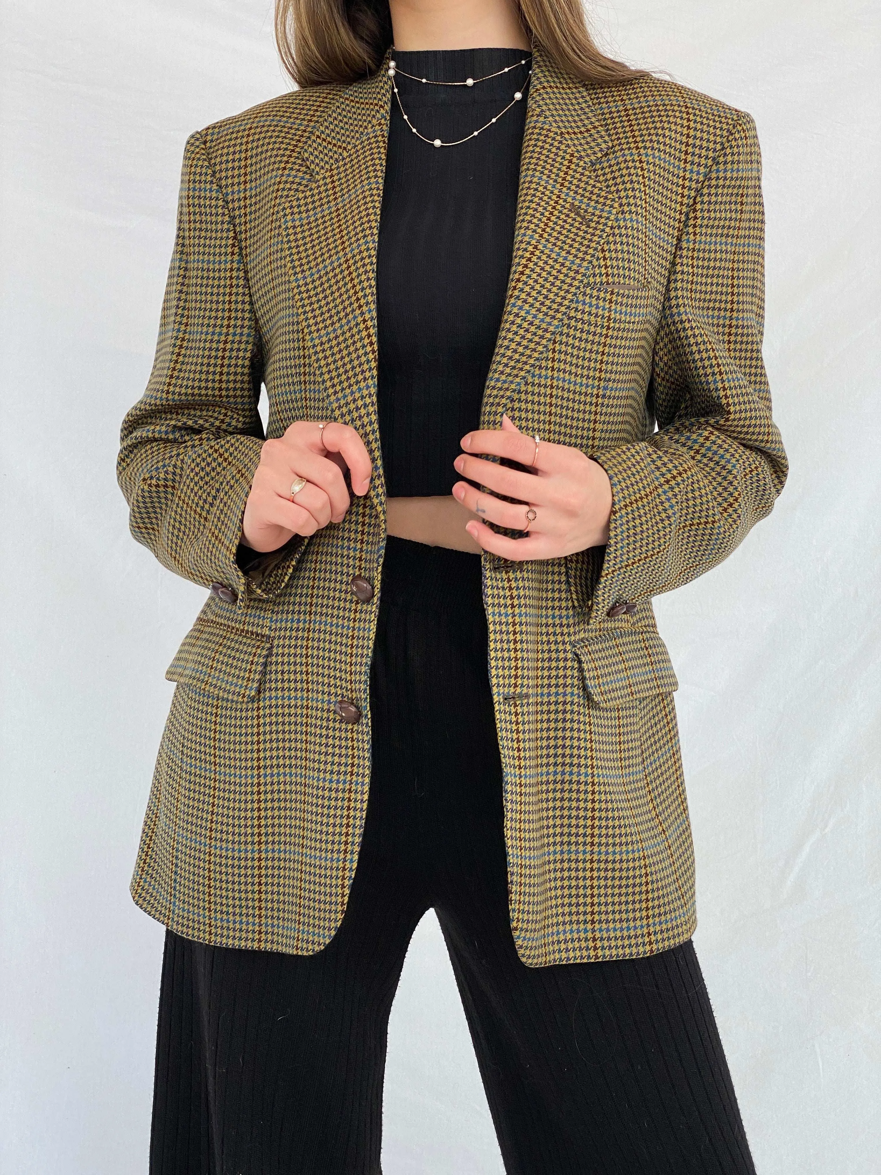 Vintage 90s Westbuy By C&A Oversized Plaid Blazer