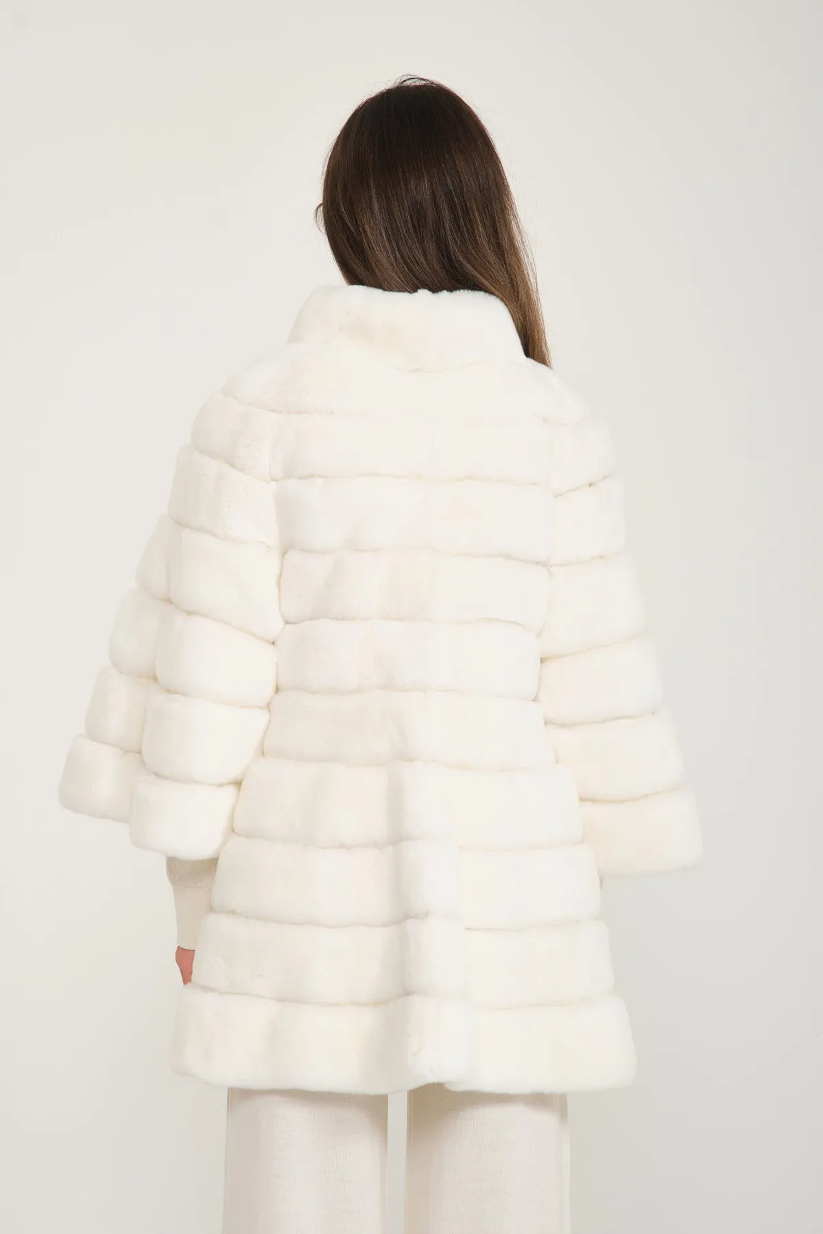 White Rex Fur Coat