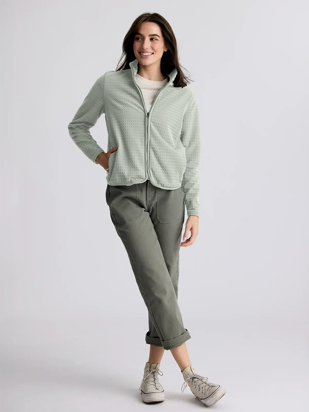 Women's Gridback Fleece Jacket - Desert Sage