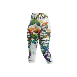 Yoga Capri Leggings DNA & Butterflies