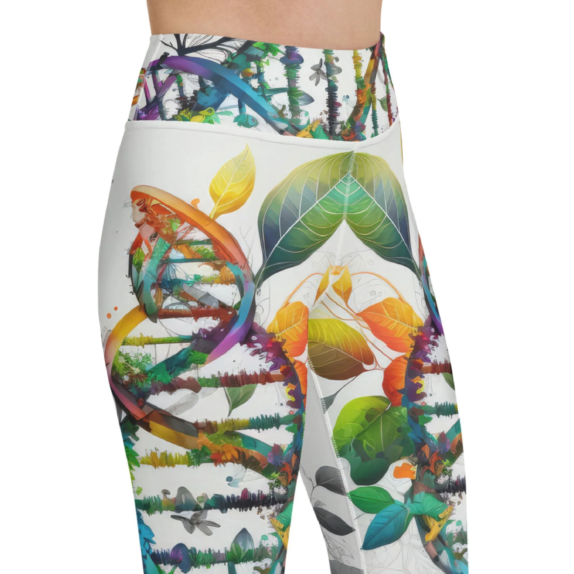 Yoga Capri Leggings DNA & Butterflies