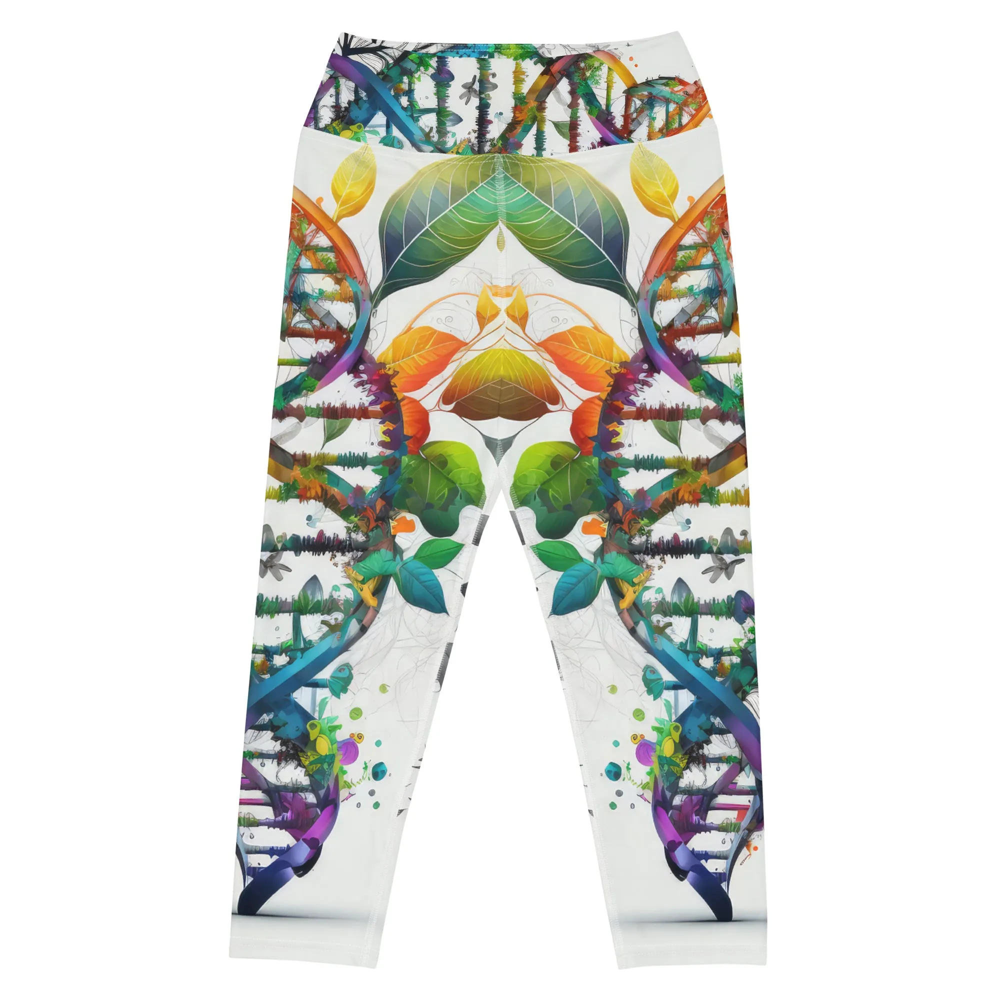 Yoga Capri Leggings DNA & Butterflies