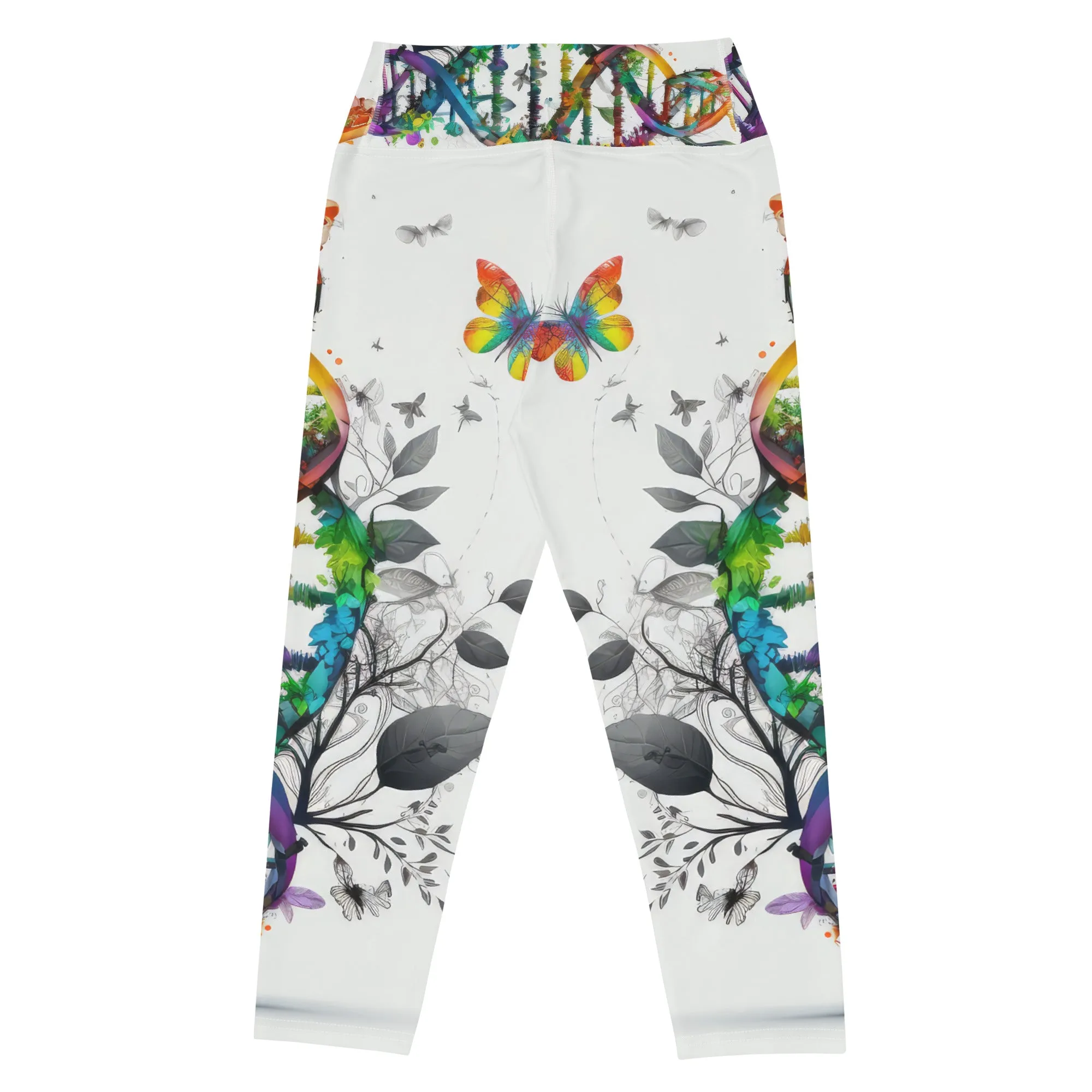 Yoga Capri Leggings DNA & Butterflies